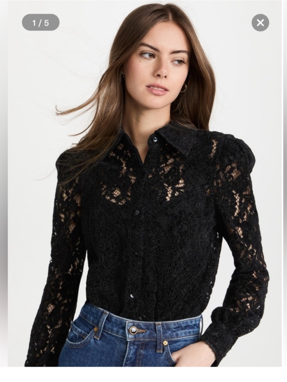 LAgence Jenica Lace Blouse Size medium - Picture 1 of 5